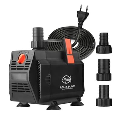 ITIY pompa sommersa per laghetto, 85W 4500L/H pompa per fontana d'acqua pompa per acquario con controllo del flusso per acquario, cascata, filtrazione, esterno, idroponica