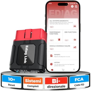 KINGBOLEN Ediag Link OBD2 Auto Diagnostica Bluetooth Sistema Bidirezionale per Tutti I Modelli Diagnosi Auto Professionale in Italiano, 10+ Funzioni di Reset, Controllo Smog, Guida alla Riparazione