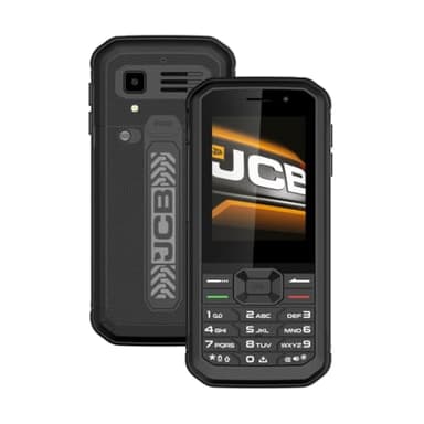 JCB Tradesman 3 4G Telefono Robusto con WiFi, Impermeabile, con WhatsApp, Punto di Accesso, Doppia SIM e Bluetooth, Nero