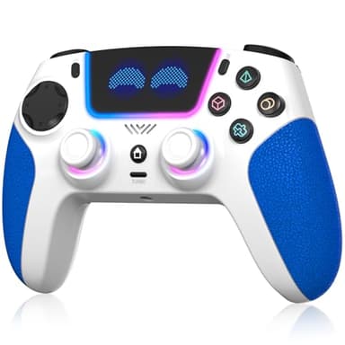 SFGSUP Controller Wireless per PS5/PC/iOS/Android/Steam Deck, con Joystick&Grilletto Hall Effect/8 Illuminazione RGB/Turbo/Doppia Vibrazione/Programmabile/Jack per Cuffie/Touchpad/Batteria 1500 mAh