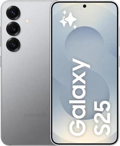 Samsung Galaxy S25 128GB 5G Android Smartphone 12GB RAM AI Display 6.2'' FHD+ Dynamic AMOLED 2X Fotocamera 50MP 4.000 mAh (Argento)