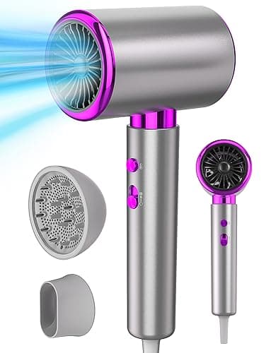 DMTIVMG Phon Capelli Professionale Asciugacapelli Lonico 2400W AC Motore 3 Temperature/2 Velocità con Diffusore e Concentratori per Molte Acconciatur