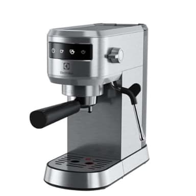 Electrolux E6EC1-6ST Explorer 6 Macchina per cappuccino espresso in acciaio inossidabile, tecnologia di controllo del calore, montalatte, vassoio antigoccia rimovibile, 1250 W
