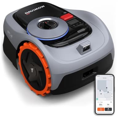 Segway Navimow i105E Robot Tagliaerba Senza Filo Perimetrale, RTK+Vision con Pianificazione Percorso, Auto-Mappatura, Evita Ostacoli Automaticamente, Silenzioso Robot Rasaerba da Giardino, Max. 600 m²