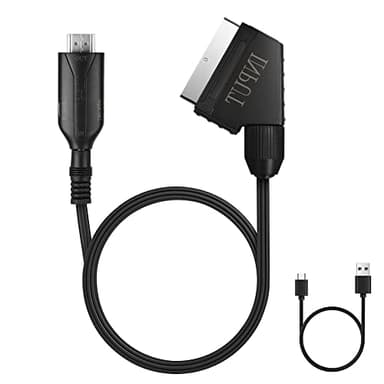 AXFEE Convertitore da Scart a HDMI con Cavi , Switch di Uscita Full HD 720P/1080P, Convertitore Audio Video, Per HDTV STB VHS Xbox PS3 Sky DVD Blu-Ray