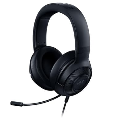 Razer Kraken X Lite - Cuffie da gioco per PC ultraleggere con cavo - Microfono cardioide curvabile con suono surround (230 g di peso, jack da 3,5 per PS4, PS5, Switch, Xbox One, Xbox Series X|S) Nero