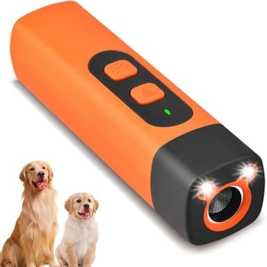 Auirshiky Ultrasuoni Antiabbaio, Ultrasuoni per Cani, scacciacani a ultrasuoni, Dispositivo Portatile con Dissuasore a 15M, Adatto a Cani Grandi Media Piccola, Ricarica Rapida