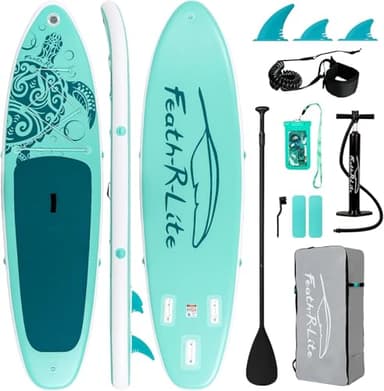 FEATH-R-LITE SUP Gonfiabile Adulti 150kg Tavola da Paddle Gonfiabile Stand Up Paddle Gonfiabile Tavola Surf Paddle Board con Accessori Completi per Tavola SUP