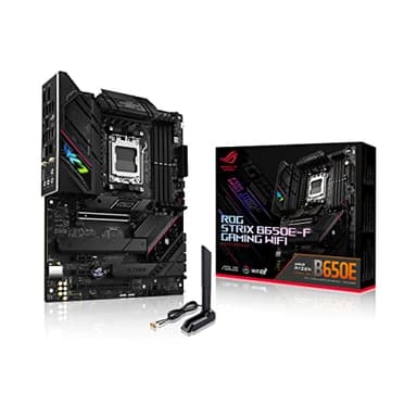 ASUS ROG STRIX B650E-F GAMING WIFI Scheda Madre Gaming ATX, AM5, Ryzen 9000/8000/7000, AMD B650, DDR5, PCI 5.0, WiFi 6E (802.11ax), 2.5Gb Lan, 3xM.2, 4xSATA 6GB/s, Aura Sync RGB, Nero