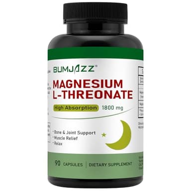 Capsule di Magnesio L-Treonato 1800 mg – 90 capsule – Integratore di magnesio ad alto assorbimento – Forma biodisponibile per il riposo e il supporto delle funzioni cognitive