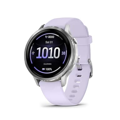 Garmin Venu 4, 41mm, Smartwatch per il fitness, Display AMOLED 1,2", Speaker e Microfono, Comandi Vocali, GPS Multi-band, Torcia, 80+ App per lo Sport, Autonomia 10 giorni, Gray & Silver