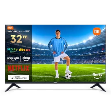 XIAOMI TV F 32, 32 pollici (81 cm), HD, Smart TV, Fire TV,Triple Tuner DVB-C/S/S2/T/T2, Dolby Audio, DTS Virtual:X, DTS-HD, Controllo Vocale Alexa, Compatibile con Apple AirPlay