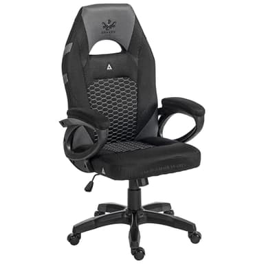 KRAKEN CHAIRS Sedia da Gaming in Tessuto Traspirante – Nero Grafite – Sedia da Ufficio – Ergonomica Computer Sedia Gamer – Portata 130 kg – Sedia da Gioco Sedie da PC - Gaming Chair