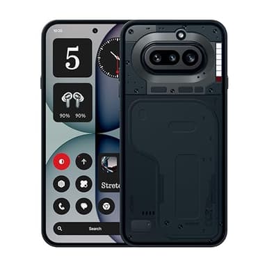 Nothing Phone (4a) - Tripla Fotocamera 50MP, Ultra Zoom 70x, Smartphone Trasparente, Batteria Lunga Durata, Ricarica Rapida 50W, AMOLED 120Hz, Glyph Bar, 8GB+256GB - Nero