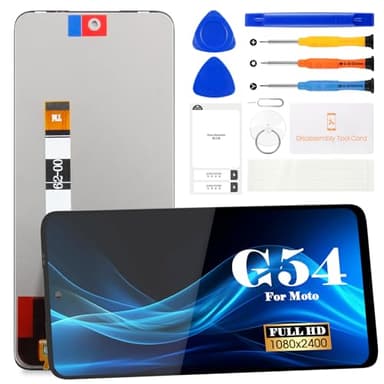 Schermo sostitutivo per Motorola Moto G54 5G per Moto G54 5G XT2343-1 XT2343-2 Display LCD per Moto G54 5G Touch Screen Digitizer Display Assembly Kit di riparazione senza cornice (nero)