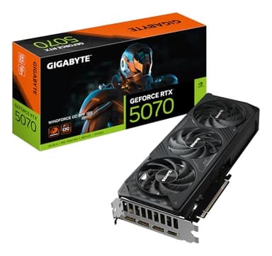 Gigabyte GeForce RTX 5070 WINDFORCE OC SFF 12G Scheda Grafica - 12GB GDDR7, 192 bit, PCI-E 5.0, 2542 MHz Core Clock, 3 x DP 2.1a, 1 x HDMI 2.1b, NVIDIA DLSS 4, GV-N5070WF3OC-12GD