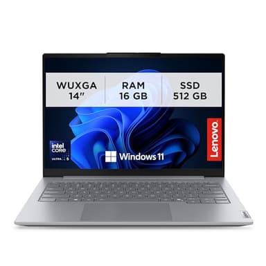 Lenovo - Notebook 14 Pollici ThinkBook 14 Gen 8, PC Portatile Professionale Windows 11 Pro, Intel Core Ultra 5 225U, Ram 16GB DDR5, 512GB SSD NVMe, Laptop AI Boost, Computer Audio Dolby, Webcam FHD IR