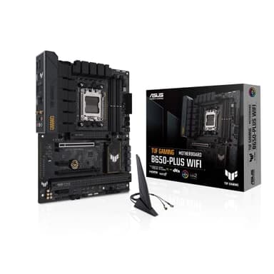 ASUS TUF GAMING B650-PLUS WIFI Scheda Madre Gaming ATX, AM5, Ryzen 9000, 8000, 7000, AMD B650, DDR5, 4xPCI 4.0, WiFi 6 (802.11ax), 2.5Gb Lan, 3xM.2, 4xSATA 6GB/s, Aura Sync RGB, Nero