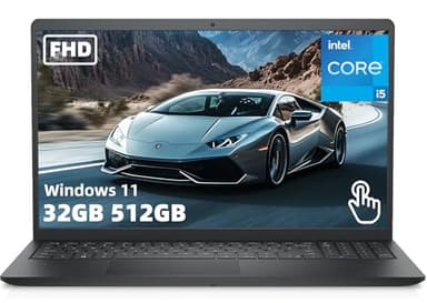 Dell Inspiron - Computer portatile touchscreen 15 per affari e studenti, display FHD 120Hz da 15,6", Intel Core i5-1334U, RAM DDR4 da 32 GB, SSD da 512 GB, USB-C, HDMI, lettore di schede SD, Wi-Fi 6