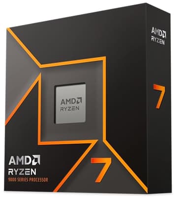 AMD Ryzen 7 9700X (8 Cores/16 Threads) 65W DTP, AM5 socket, 40MB Cache, Boost di Frequenza fino a 5.5 GHz max, senza ventole)