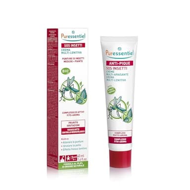 Puressentiel – Crema Lenitiva Adulti BIO – SOS INSETTI – Lenisce irritazioni e prurito – Punture insetti, meduse e piante – Idrata la pelle – Sollievo rapido – Complesso fito-aromatico – 40 ml