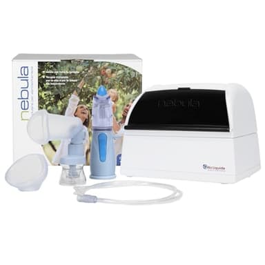 Air Liquide Healthcare, NEBULA, Sistema Completo per Aerosolterapia per Adulti e Bambini, Dotato di RINOWASH, NEBULA SPACER e Maschera Pediatrica, Ideale per tutta la Famiglia, Terapia Completa