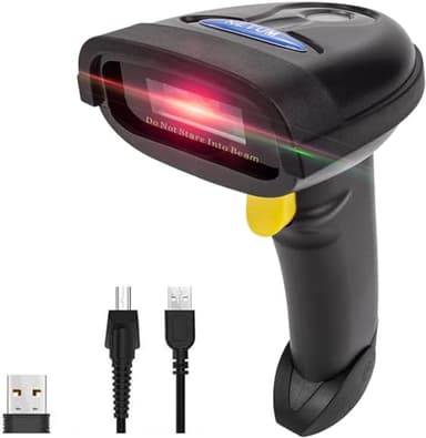 NETUM Lettore Codici a Barre 2D QR 1D Barcode Scanner Wireless Senza Fili USB Cablato 3 in 1 Compatibile Bluetooth, NT-1228BL