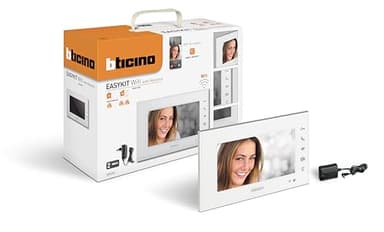 BTICINO 335253 Monitor Videocitofono WiFi, Posto Interno Supplementare per Easykit WiFi,Senza Fili, Display 7" Smart a Colori, Vivavoce, Audio Bidirezionale, Controllo da Smartphone, App Home+Security