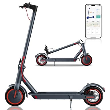 QnQ Monopattino elettrico, Monopattino elettrico da 8,5", Autonomia 25-30 km, Pneumatici a Nido d'ape Antipuntura, Controllo tramite APP e Display LED, Batteria 36V 7.8Ah, Motore 500W, Porta