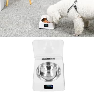 TianfuSpanda Alimentatore per Gatti con Microchip Intelligente, Alimentatore con Microchip Automatico, Coperchio a induzione per Ciotola Intelligente per Animali Domestici Ricaricabile 350 ml