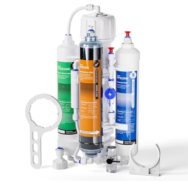 Frizzlife Impianto osmosi acquario, osmosi inversa, per acquari,FAF100 con resina DI