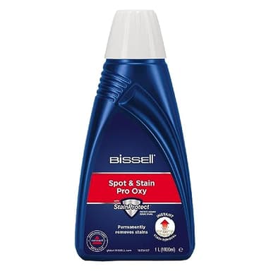 BISSELL Spot & Stain Pro Oxy, Soluzione detergente per dispositivi di pulizia della tappezzeria, smacchiatore per dispositivi SpotClean & Pet Stain Eraser, con StainProtect®, 1L, 20383