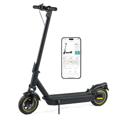Monopattino elettrico pieghevole per adulti,10" Pneumatici,4 ammortizzatori, portata massima 45 chilometri, controllabile tramite app