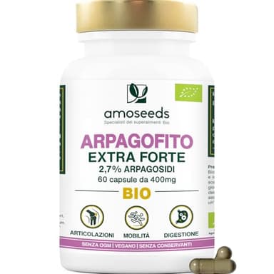 Arpagofito BIO, Artiglio del Diavolo | Extra Forte, 3000mg / giorno | Articolazioni, Tendini, Mobilità | 2,7% Arpagosidi | Qualità Superiore