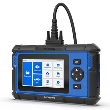 TOPDON AD600S Scanner OBD2 – Strumento di Diagnosi Auto Professionale per Motore/ABS/SRS/Cambio, 9 Funzioni di Reset (Olio/Freni/BMS/DPF/Codifica Iniettori), Aggiornamenti Gratuiti a Vita