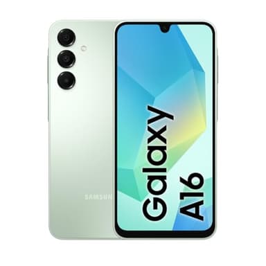 Samsung Galaxy A16, 3 anni di Garanzia del produttore, Android 14, Display Super AMOLED 6.7" FHD+, 4GB RAM, 128GB, Batteria 5.000 mAh, IP54, memoria espandibile, Light Green [Versione Italiana]