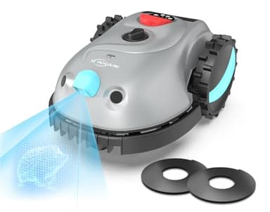 YARDCARE V100 Robot Tagliaerba Senza Filo Perimetrale, Navigazione Visiva, Evita gli Ostacoli(150 tipi), Robot Tosaerba con Batteria da 4,0 Ah, Lama di Ricambio, Strisciamagnetica