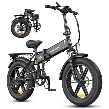 Miyazaki Bicicletta Elettrica Pieghevole per Adulti – Ebike con Motore Brushless – Batteria Rimovibile 48V 14Ah – Bicicletta Elettrica Pieghevole con Pneumatici Fat 20"×4.0" – Telaio in Alluminio Aero