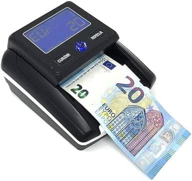 SQUADO Rilevatore DI SOLDI FALSI Verifica Banconote False EURO CON BATTERIA RICARICABILE E CONTA BANCONOTE PORTATILE Detector per Soldi