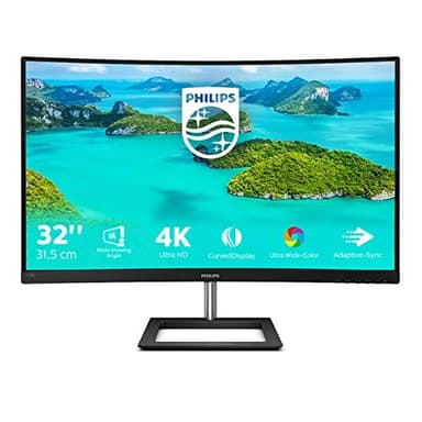 Philips 328E1CA Gaming Monitor Curvo con Adaptive-Sync, 32", 4K UHD 3840 x 2160, LED VA, Ultrawide Color, Display Port, 2 HDMI, Speakers Integrati nero
