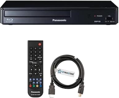 Lettore Blu-ray senza regioni, compatibile con lettori Blu-ray Panasonic DMPBD e DVD, senza regioni, senza zone, bundle con HDMI da 1,8 m