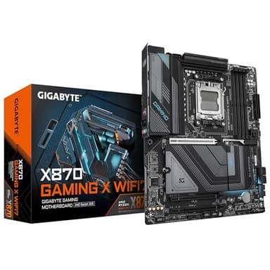 GIGABYTE Scheda Madre X870 GAMING X WIFI7 - Supporta CPU AMD Ryzen 9000, VRM a 16+2+2 fasi, fino a 8000MHz DDR5 (OC), 1xPCIe 5.0, Wi-Fi 7, LAN 2.5GbE, USB 4