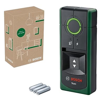 Bosch Rilevatore Truvo 2a generazione (agevole impiego a un pulsante, semplice rilevazione di cavi elettrici e tubi metallici fino a 70 mm, in scatola di cartone E-Commerce)