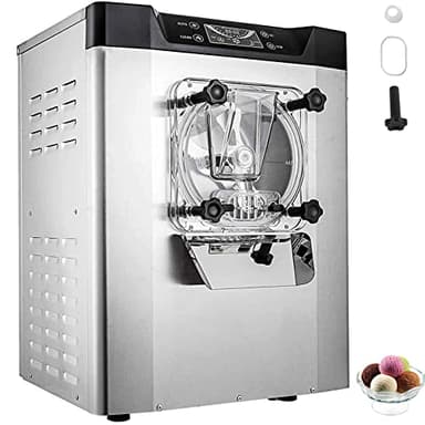 VEVOR Macchina per Icecream Duro Commerciale in Acciaio Inox 1400W Macchina per Gelato Duro Uso Commerciale 16-20 L/H, Macchina per Icecream Velocità 3000 giri/min ca. da Ristorante Hotel Albergo