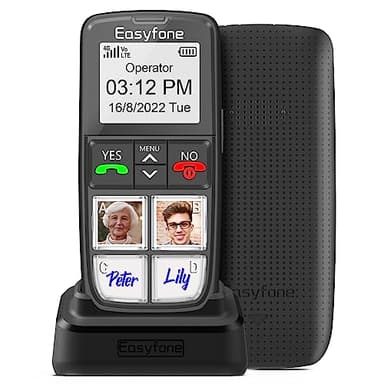 Easyfone T6 4G Telefono Cellulare per Anziani con Tasti Grandi