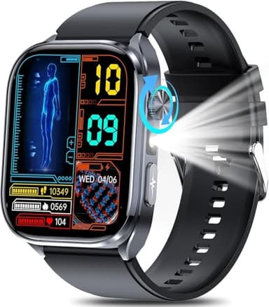 2026 Nuovo AI-GPT Smartwatch ECG/𝐆li𝐜𝐞m𝐢𝐚/24H Pressione Sanguigna arteriosa/Q&A,2"Salutare orologio con Cardiofrequenzimetro/sonno/SpO2/ᴀᴘɴᴇᴀ ɴᴏᴛᴛᴜʀɴᴀ/Telefono/SOS/Acido Urico/BMI/IP68/Torcia