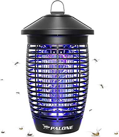 PALONE Lampada Antizanzare Elettrica, 4500V 20W UV Zanzariera Elettrica Impermeabile IPX4, per Insetticida Zanzare per Casa Giardino Interno Esterno Cucina, con 1 Spazzole Pulite