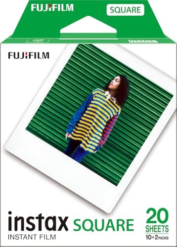 INSTAX SQUARE FILM EU 10X2/PK - Confezione da 20 Foto, Bordo Bianco, 20 colpi