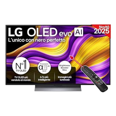 LG OLED evo AI G5 TV 48 pollici, Smart TV 4K, Base da appoggio inclusa, Processore α11 Gen2, Brightness Booster, webOS con AI, Dolby Vision e Atmos, VRR e GSYNC 4K@144Hz, OLED48G56LS 2025