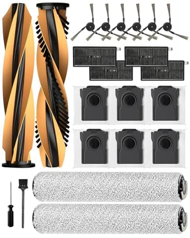 iRobacc Set di 22 Accessori per Mova Z60 Ultra Roller Complete/Standalone Robot Aspirapolvere: 2 Spazzole Principale, 2 Mocio su Rullo, 6 Spazzola Laterale, 4 Filtri HEPA, 6 Sacchetto per la Polvere
